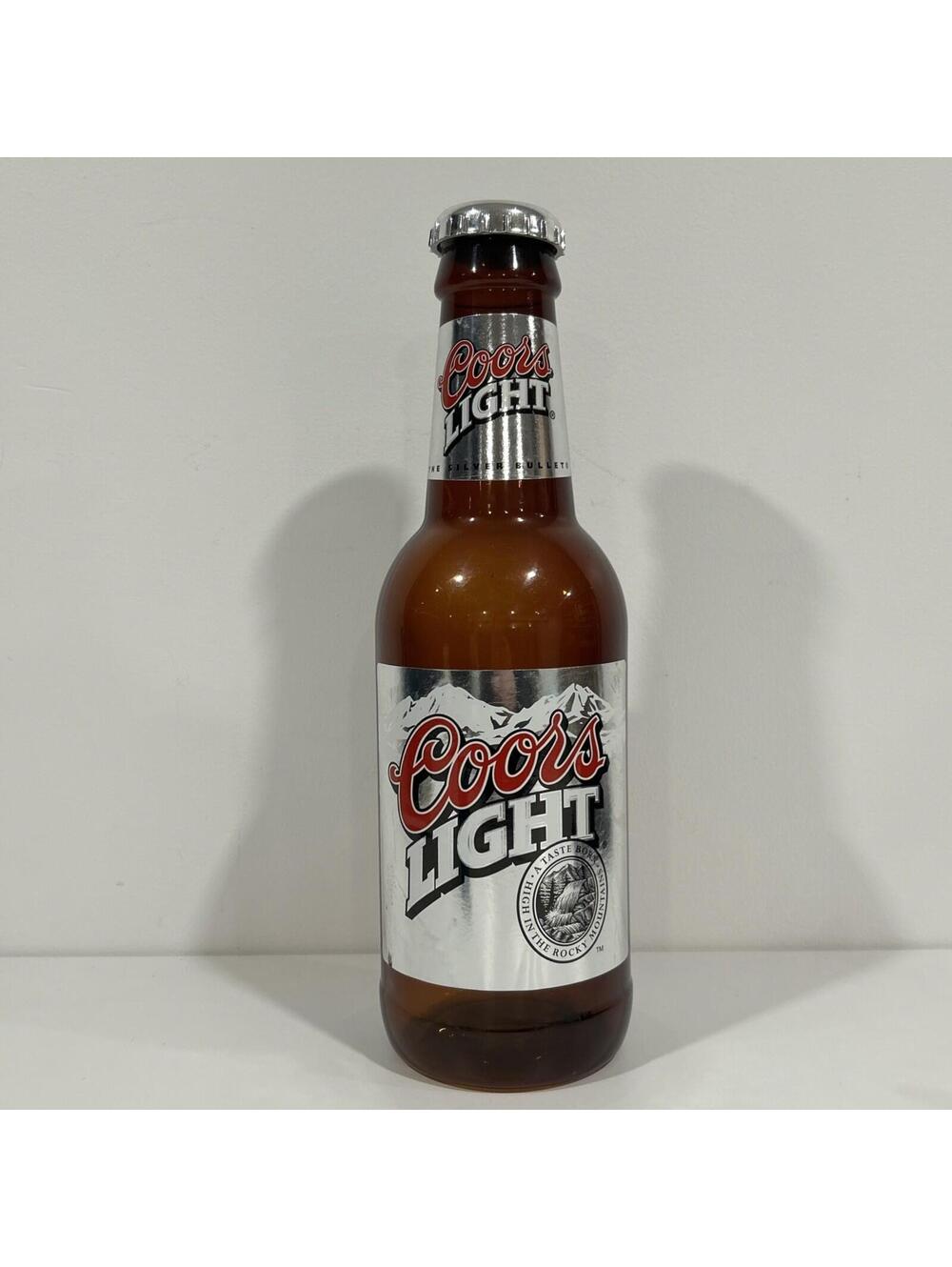 Vintage Coors Light Giant Plastic Bottle Bank Bar Man Cave Decor 18 Inch